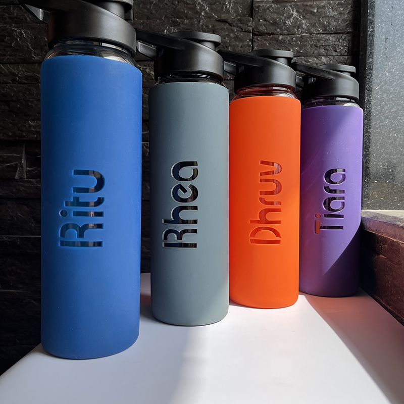 Little Birdies-silicon cover glass bottle 550ml