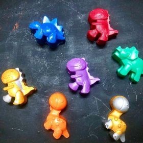 Peekado Crayons-Mini Dino Crayon set of 8 