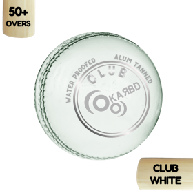 KARBD Cricket Leather Ball 4 Piece - 50+ Overs, Club White