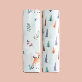TINY SNOOZE-Organic Muslin Swaddles (Set of 2)-Enchanted Forest