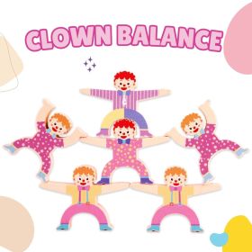 Cots and Cuddles 16pc Wooden Clown Stacking Balance Toy for Kids 