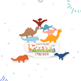 The Funny Mind Dinosaur Stacking Toy Set