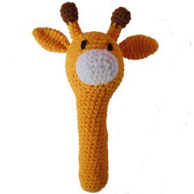 Little Ok-Handmade Giraffe Crochet Rattle 