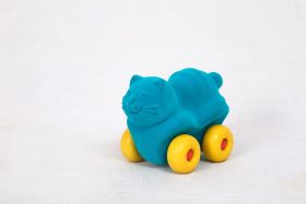 Rubbabu-Cat With Yellow Wheels (0 to 10 years) 