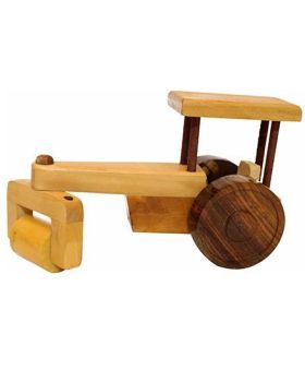Desi Karigar Wooden Classical Road Roller Toy - Brown