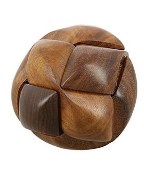 Desi Karigar Wooden Soccer Ball 3D Puzzle Game Brown - 6 Pieces