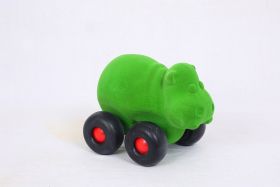 Rubbabu-Aniwheel Hippo Large - Green (0 to 10 years) 