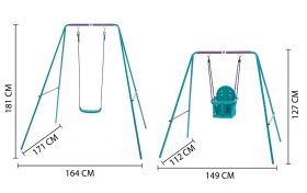 Plum Metal 2-in-1 Swing Set