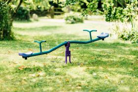 Plum Metal Rotating See Saw