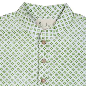 ItsyBoo-GREEN BLOCK- KURTA PAJAMA SET-6-12 Months