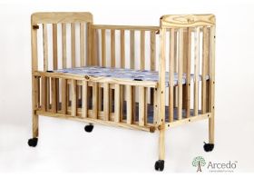 Arcedo-Florence Wooden Baby Cot-Natural