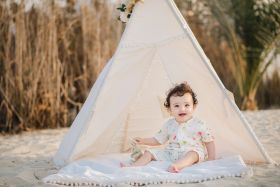 Tickle Tickle - Wild Maple Organic Muslin Romper