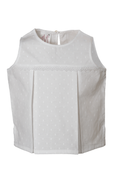 Masumi-White Rambuta - Sleeveless Top