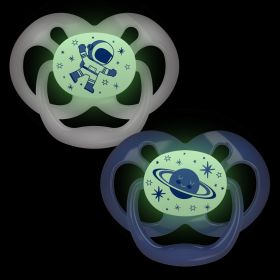 Dr. Brown's Advantage Pacifiers, Stage 2, Glow in the Dark, Pack of 2 - PA22004-INTL
