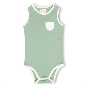 ItsyBoo-SLEEVELESS ONESIE SAGE GREEN