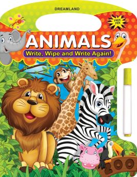Dreamland-Write and Wipe Book - Animals