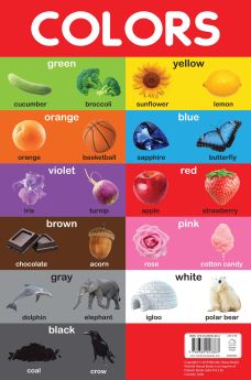 Wonderhouse-Colors Chart - Early Learning Educational Chart For Kids: Perfect For Homeschooling, Kindergarten and Nursery Students (11.5 Inches X 17.5 Inches)