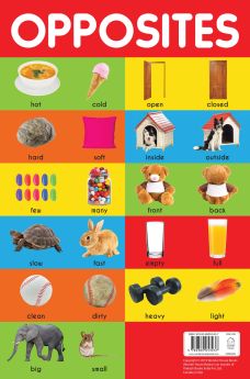 Wonderhouse-Opposites Chart - Early Learning Educational Chart For Kids: Perfect For Homeschooling, Kindergarten and Nursery Students (11.5 Inches X 17.5 Inches)
