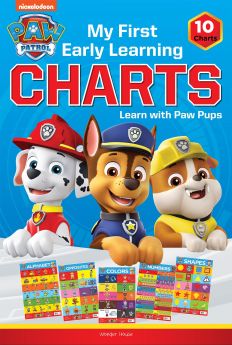 Wonderhouse-Paw Patrol - My First Early Learning Charts : Learn With Paw Pups (10 Charts - Alphabet, Animals, Birds, Colors, Fruits, Numbers, Opposites, Shapes, Transport, Vegetables)
