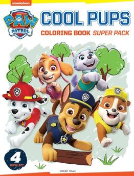 Wonderhouse-Paw Patrol Cool Pups Coloring Books Super Boxset : Pack of 4 Coloring Books For Kids 