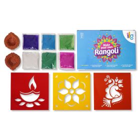 I Learn n Grow-Diwali DIY Rangoli Kit - Set Of Three Stencil 