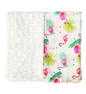 Lil amigos nest Multipurpose Printed Swaddles for New Born Baby, Baby wrap, 100% Organic & Soft Cotton Muslin, Unisex Collection for 0-24 Months Baby, Baby Shower Gift (Multicolour, 100x100cm)