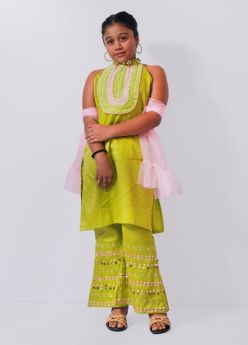 Tutus by Tutu-Green Bell Bottom Suit
