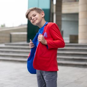 Anaario-The Essential Separates-Reversible Sartori Jacket-2022-2-3 Years-Red and Royal Blue