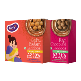 Early Food-Pack of 2 - Sathu Badam & Ragi Chocolate Laddoos