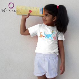 Anaario-Feral Love Tee-Dinosaur headphones-1-2 Years-White