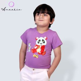 Anaario-Feral Love Tee-Panda-1-2 Years-Purple