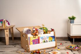 X & Y - Aqua Plum Toy Chest-White