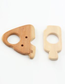Ariro Toys-Wooden Teethers- Cheese & Ice-cream stick