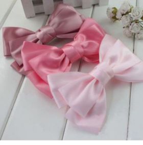 A Tiny Moppet-Satin bow Barrette | Count 3 - ATM-0092