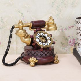 A Vintage Affair-Vintage Telephone Decorative Accent - Brown 