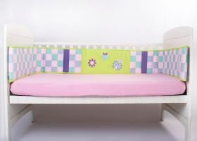 Blooming Buds-Full Baby Crib/ Cot Bumper - Garden Accents