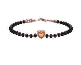 SterliNg Silver SiNgle Kube Nazariya for Baby &amp; Child with Heart Babykubes-18kt PiNk Gold Plated-4"-Orange