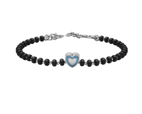 SterliNg Silver SiNgle Kube Nazariya for Baby &amp; Child with Heart Babykubes-6"-Blue