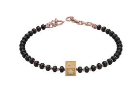 SterliNg Silver SiNgle Kube Nazariya for Baby &amp; Child with Star Square Babykubes-18 Kt PiNk Gold Plated-4"-Yellow