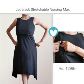 MoMoms-Jersey Straight Cut  Black