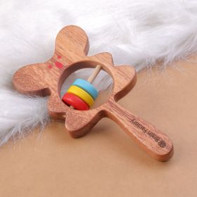 Brain Factory Neem Wood Teether Rattle Bear Wooden Toy(3-12 months)