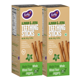 Early Food-Pack of 2 - Whole Wheat Ajwain Jaggery Teething Sticks 150g X 2