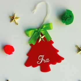 Purple Prints-Tree Ornament-Red