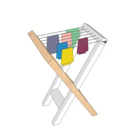 X n Y-Clothes Drying Line 
12 X 8 X 22 Inch
(L X W X H)