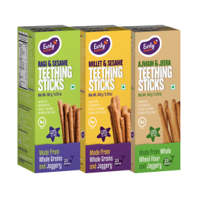 Early Food-Pack of 3 - Millet Teething Sticks, Healthy Snack Combo for Kids