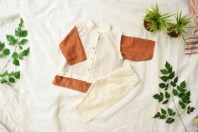 Sankalpa Art Village-Waistcoat set-Brown-0-12 Months
