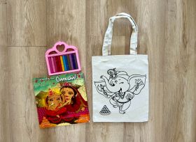 Little Canvas-DIY Colouring Dancing Ganesha  Tote Bag