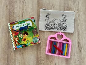 Little Canvas-DIY Colouring Jungle Safari Pouch 