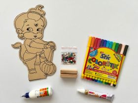 Little Canvas-DIY Colouring Wooden Lord Hanuman Activity Box 