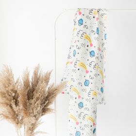 Yellow Doodle-Doodle Space - Organic Luxury Swaddle